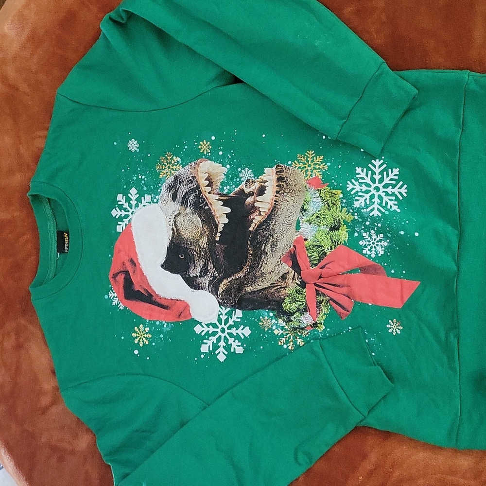 T-Rex Christmas sweater